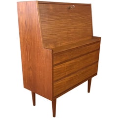 Retro Danish Modern Compact Teak Secretary