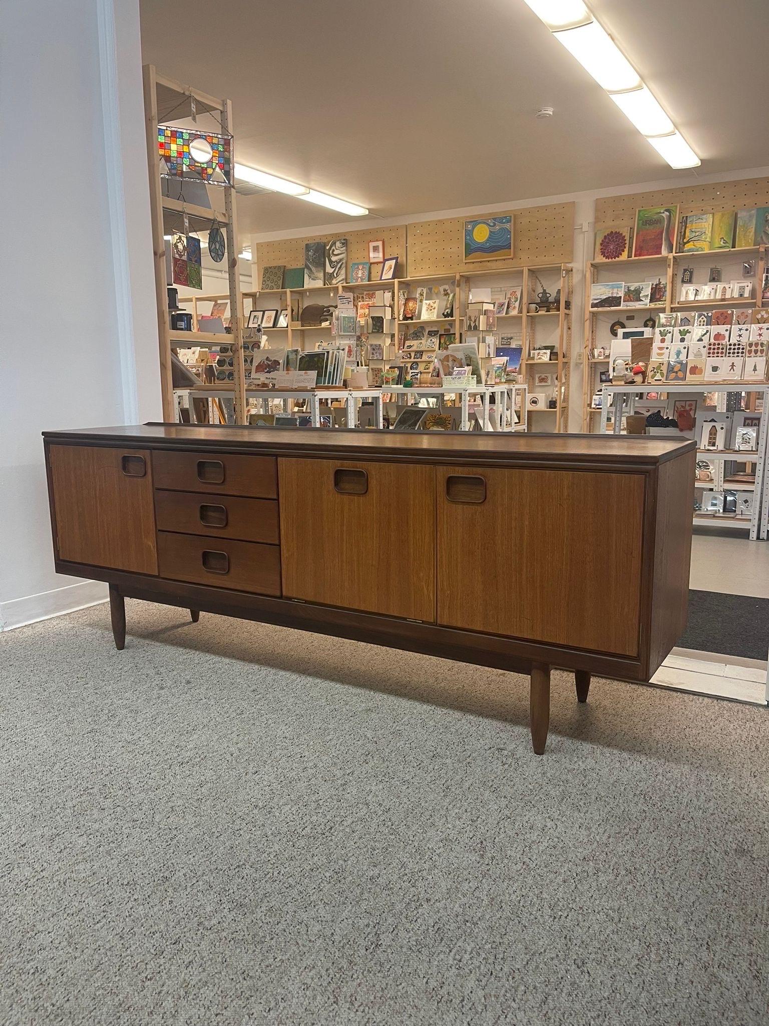Late 20th Century Vintage Danish Modern Credenza Cabinet by William Lawrence of Nottingham For Sale