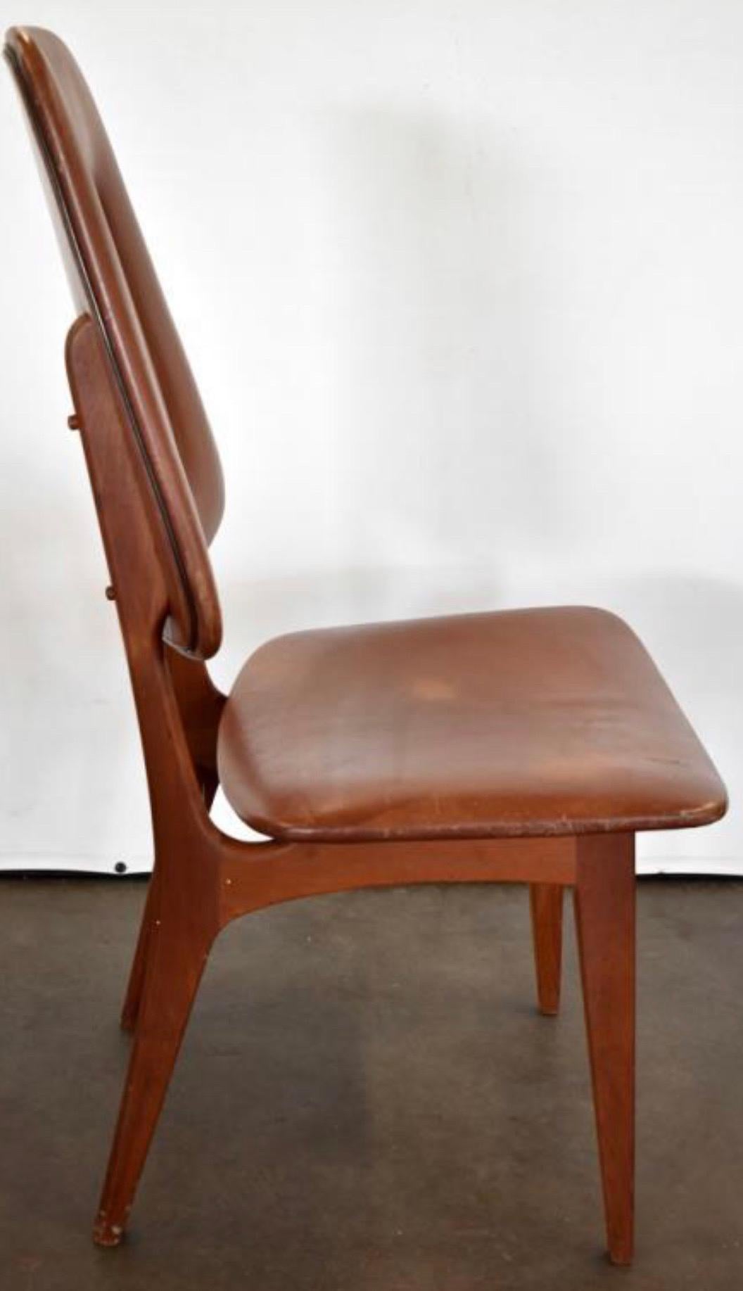 Mid-Century Modern Vintage Danish Modern Dining Chairs Set of 6 For Sale