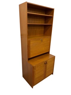 Vintage Danish Modern Domino Møbler 2-Piece Teak Bar Cabinet