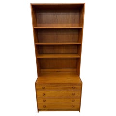 Vintage Danish Modern Domino Møbler 2-Piece Teak Bookcase