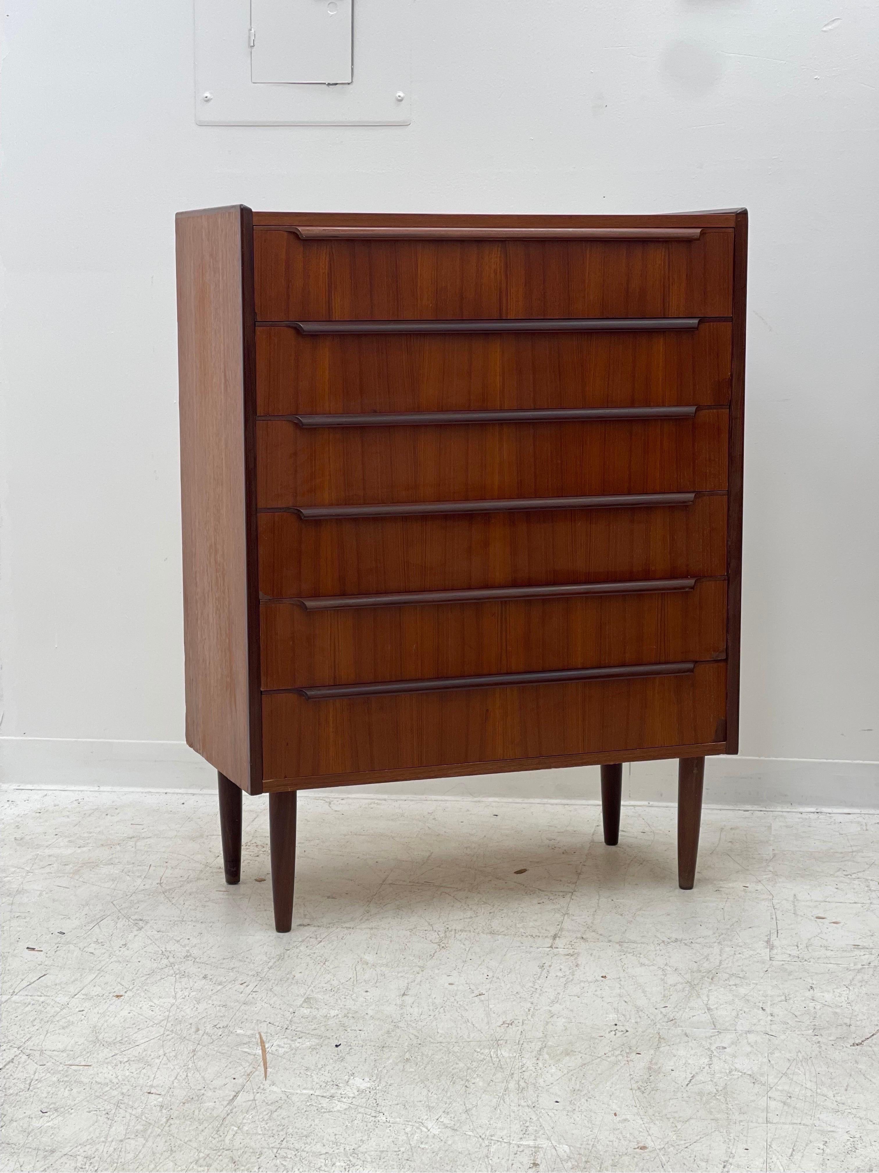 Mid-20th Century Vintage Danish Modern Dresser Cabinet Storage Drawers