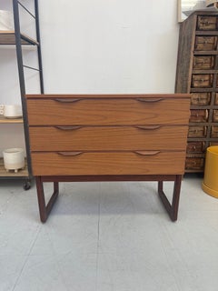 Vintage Danish Modern Dresser With Unique Handles