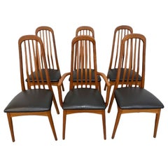 Vintage Danish Modern "Eva" Style Teak Dining Chairs - Set of 6