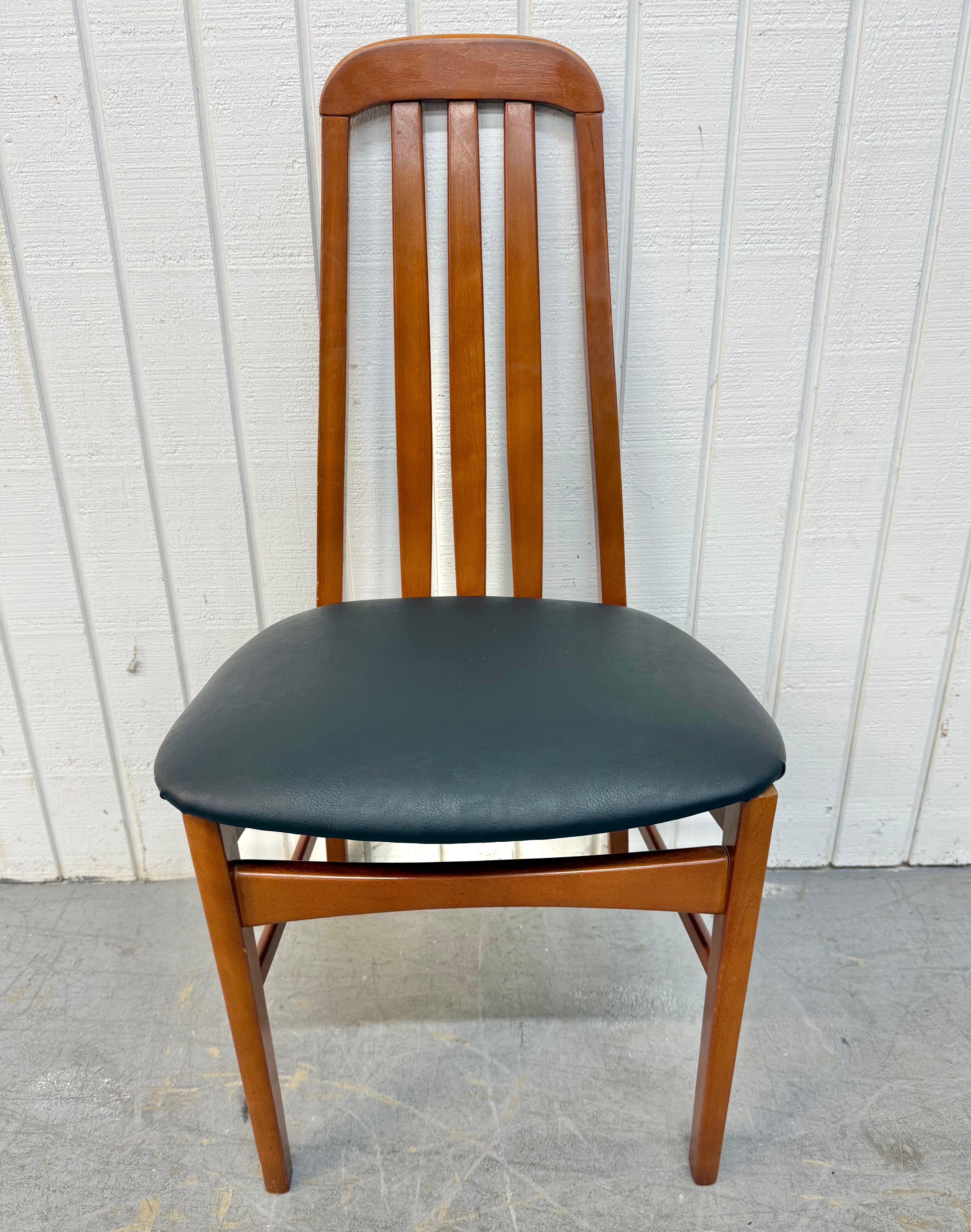 Vintage Dänisch Modern Eva Stil Teak  Esszimmerstühle - Satz von 8 (Ende des 20. Jahrhunderts) im Angebot