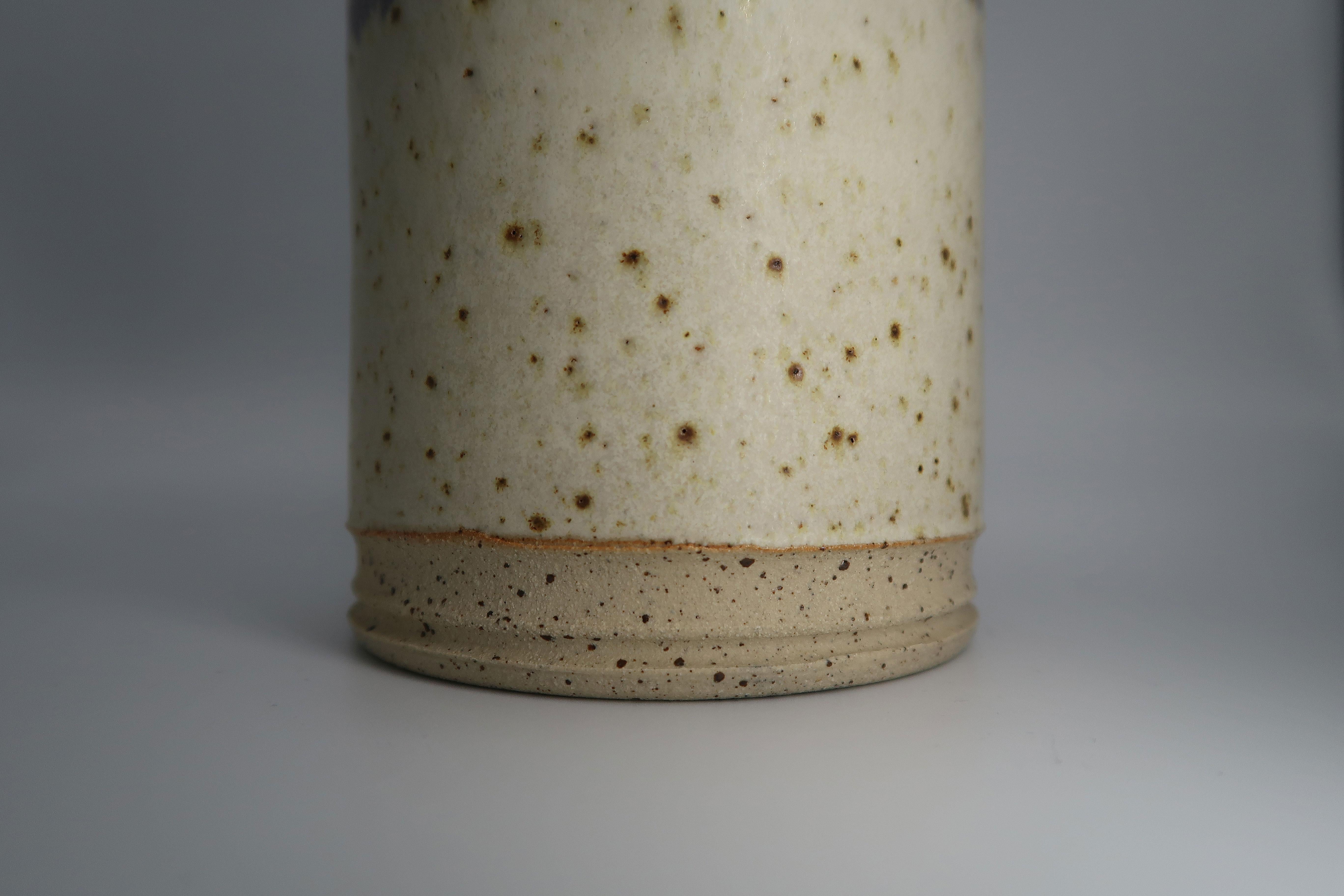 Vintage Danish Modern Lilac Sand Handmade Ceramic Vase, 1970s For Sale 1
