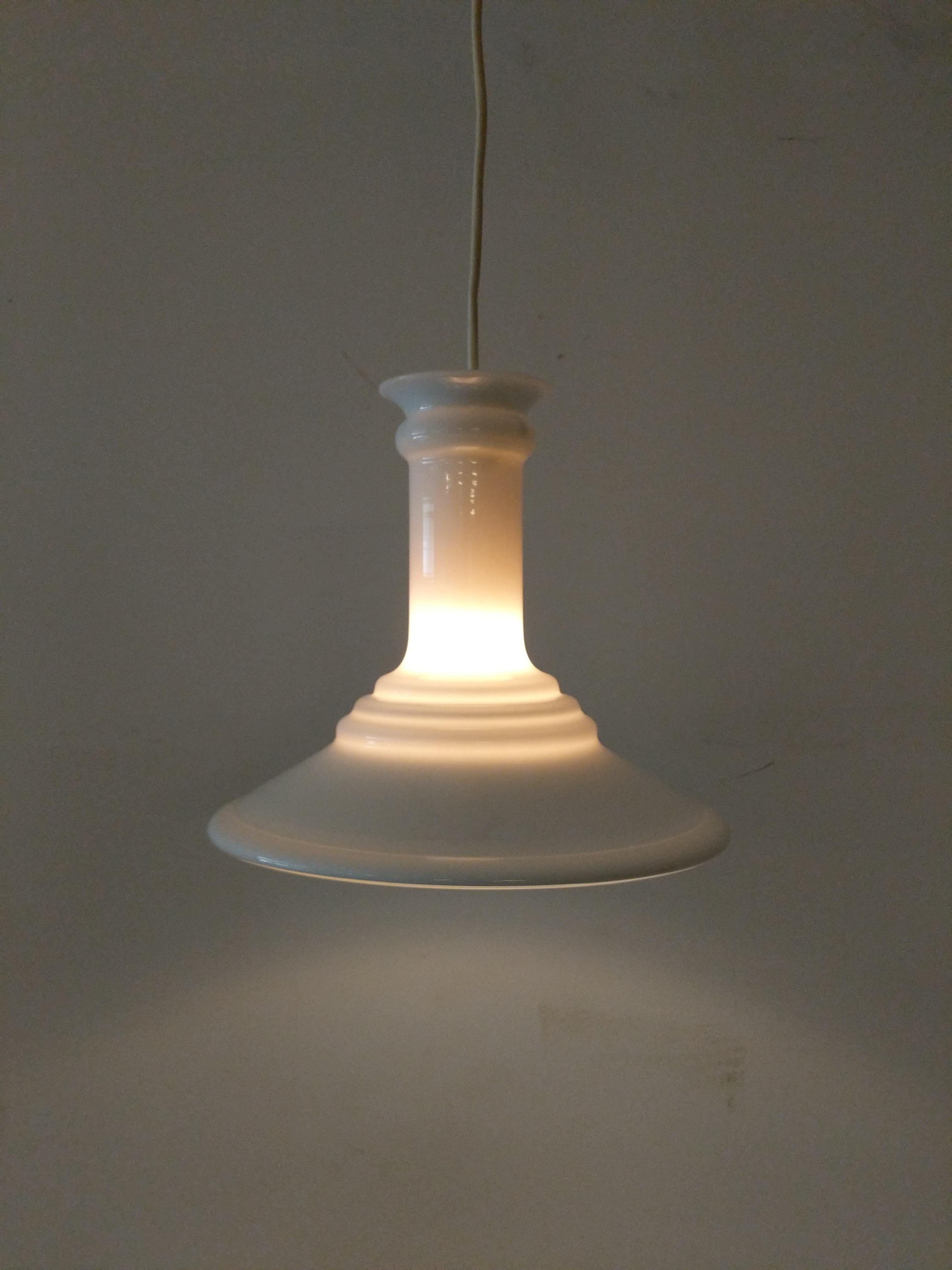 Vintage Danish Modern Holmegaard Lamp In Good Condition For Sale In Gardiner, NY