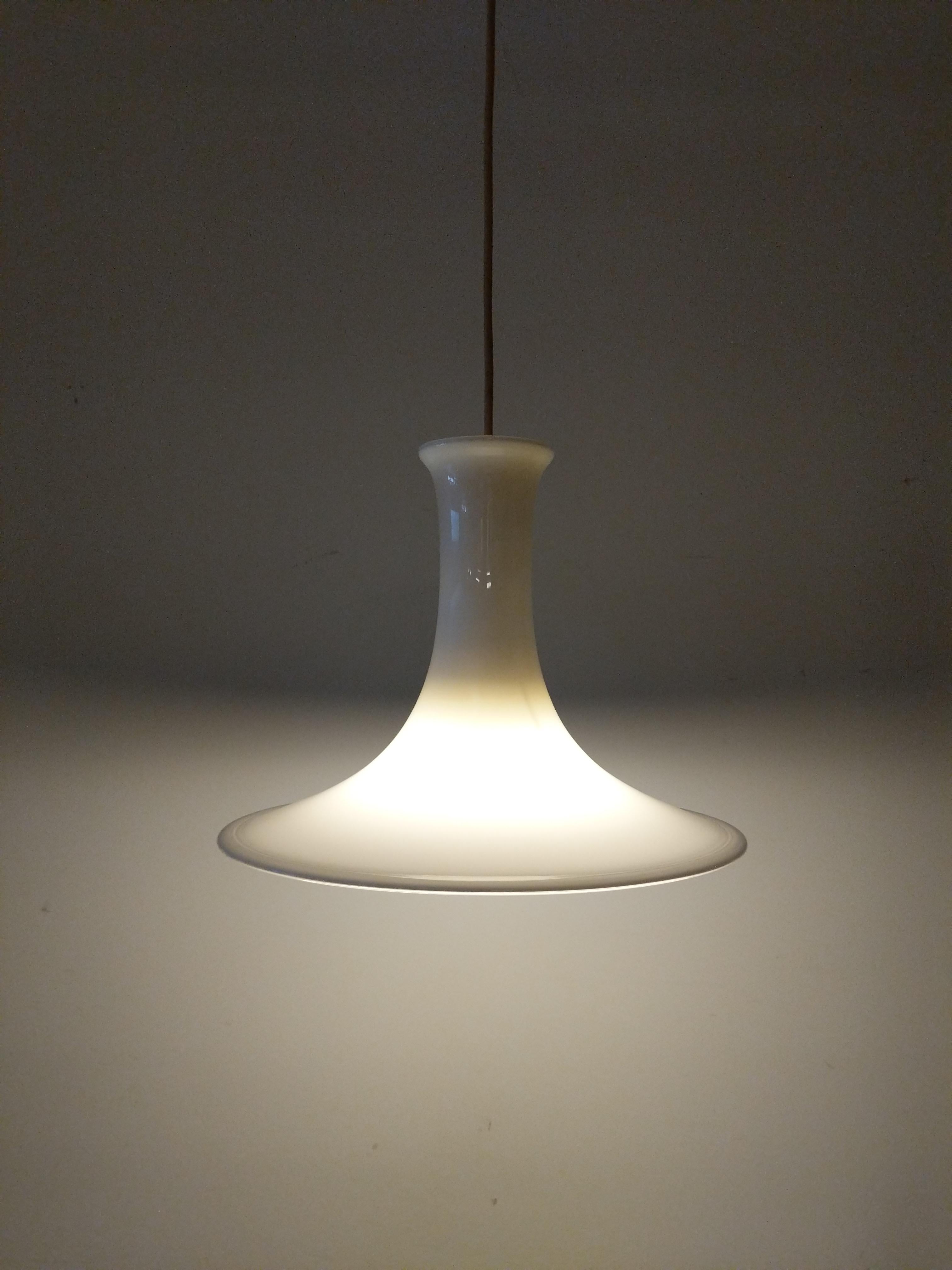 Vintage Danish Modern Holmegaard Lamp In Good Condition In Gardiner, NY