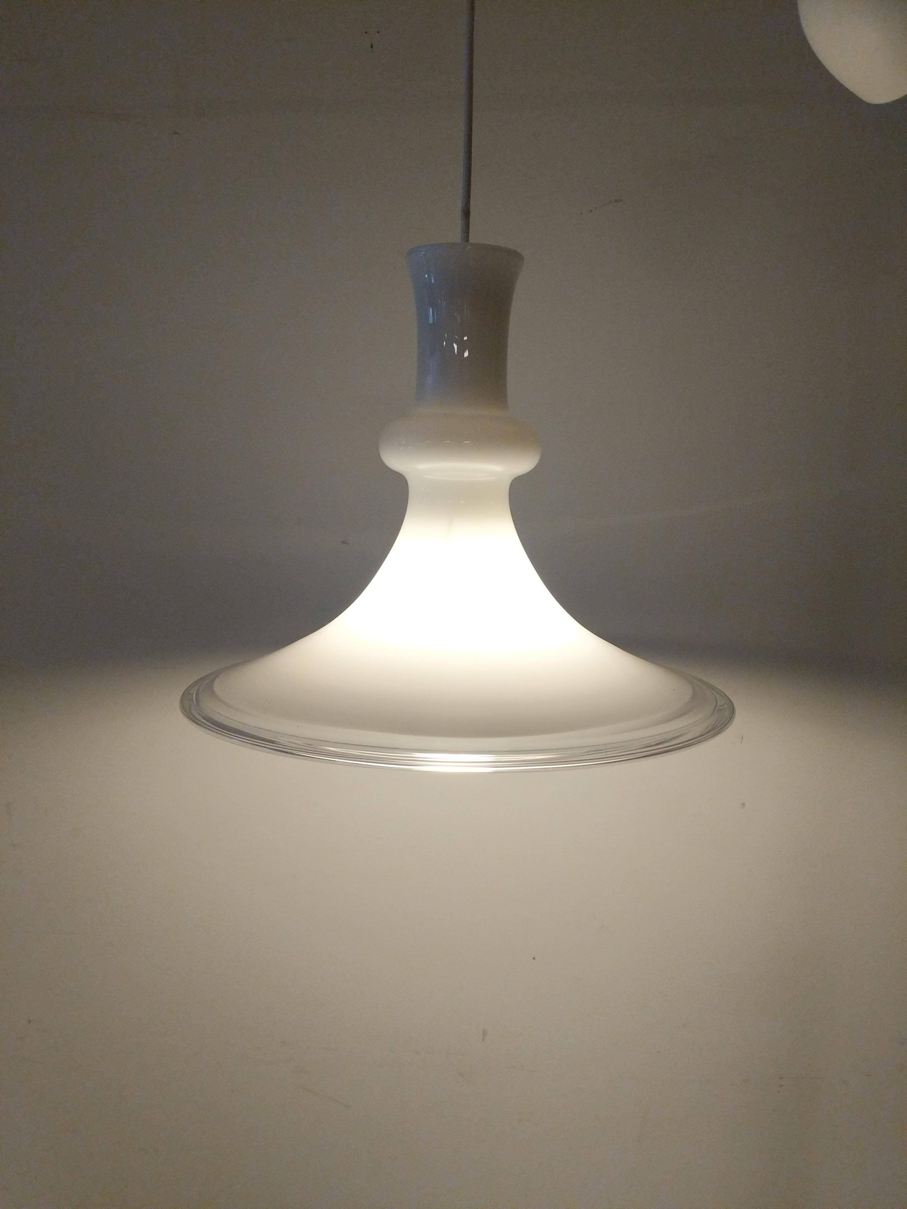 Vintage Danish Modern Holmegaard Lamp In Good Condition In Gardiner, NY