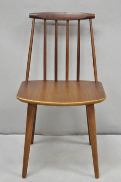 Silla auxiliar danesa vintage de teca J77 de Folke Pallson para FDB Møbelfabrik