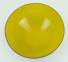 vintage danish modern krenit BOWL herbert Krenchel yellow torben orskov 1950s