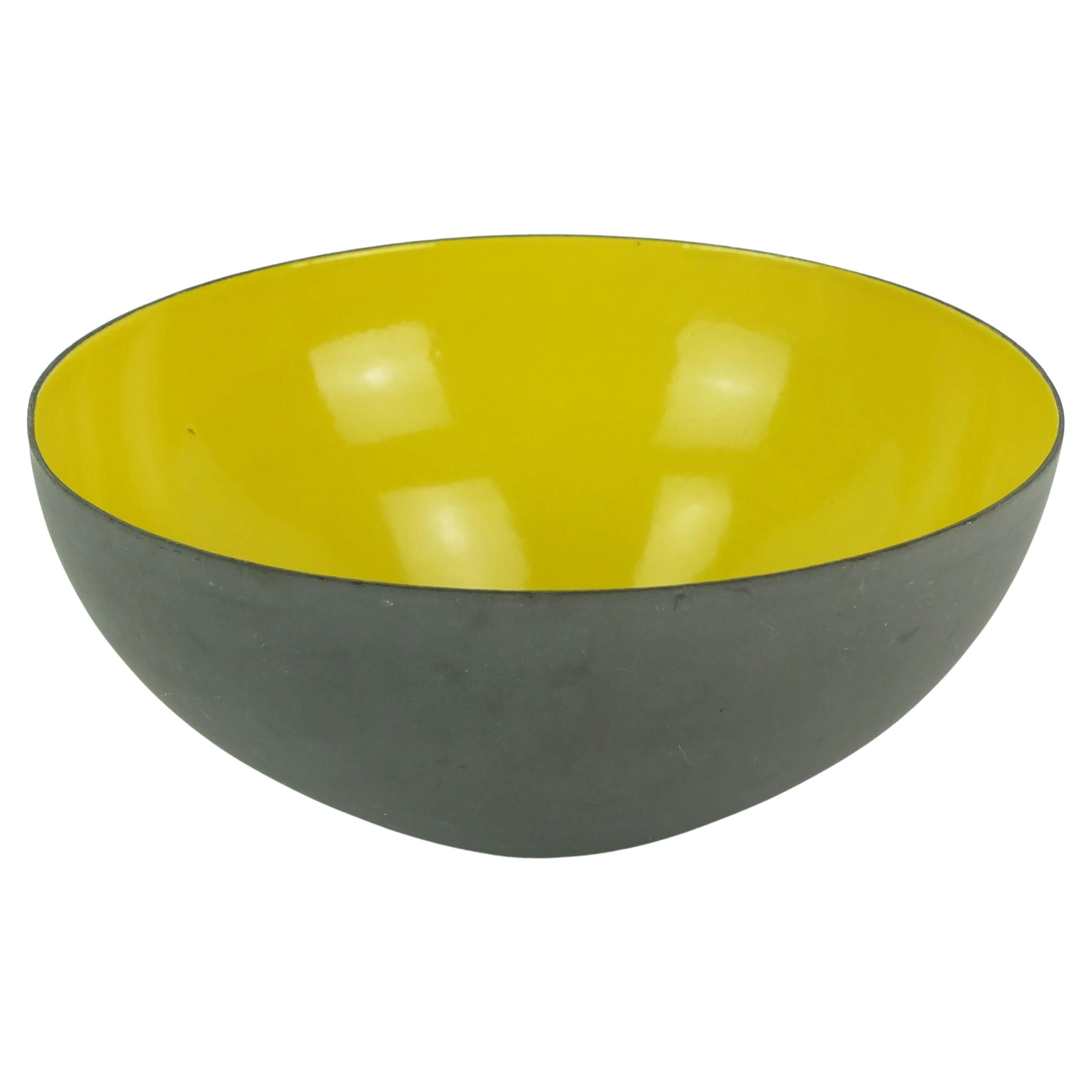 vintage dänisch modern krenit BOWL herbert krenchel gelb torben orskov 1950s