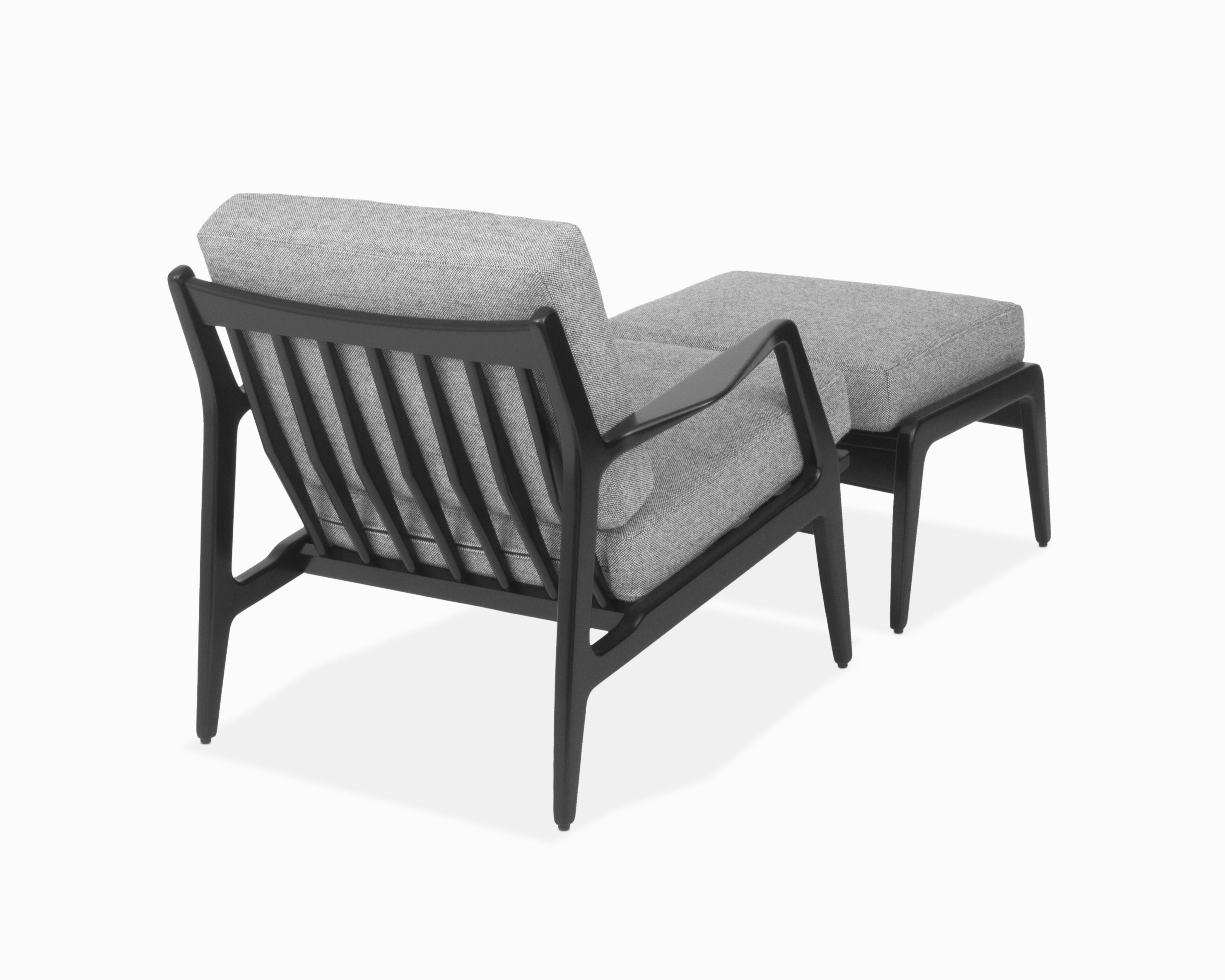 Mid-Century Modern Vintage Danish Modern Lounge Chair and Ottoman by Lawrence Peabody For Sale