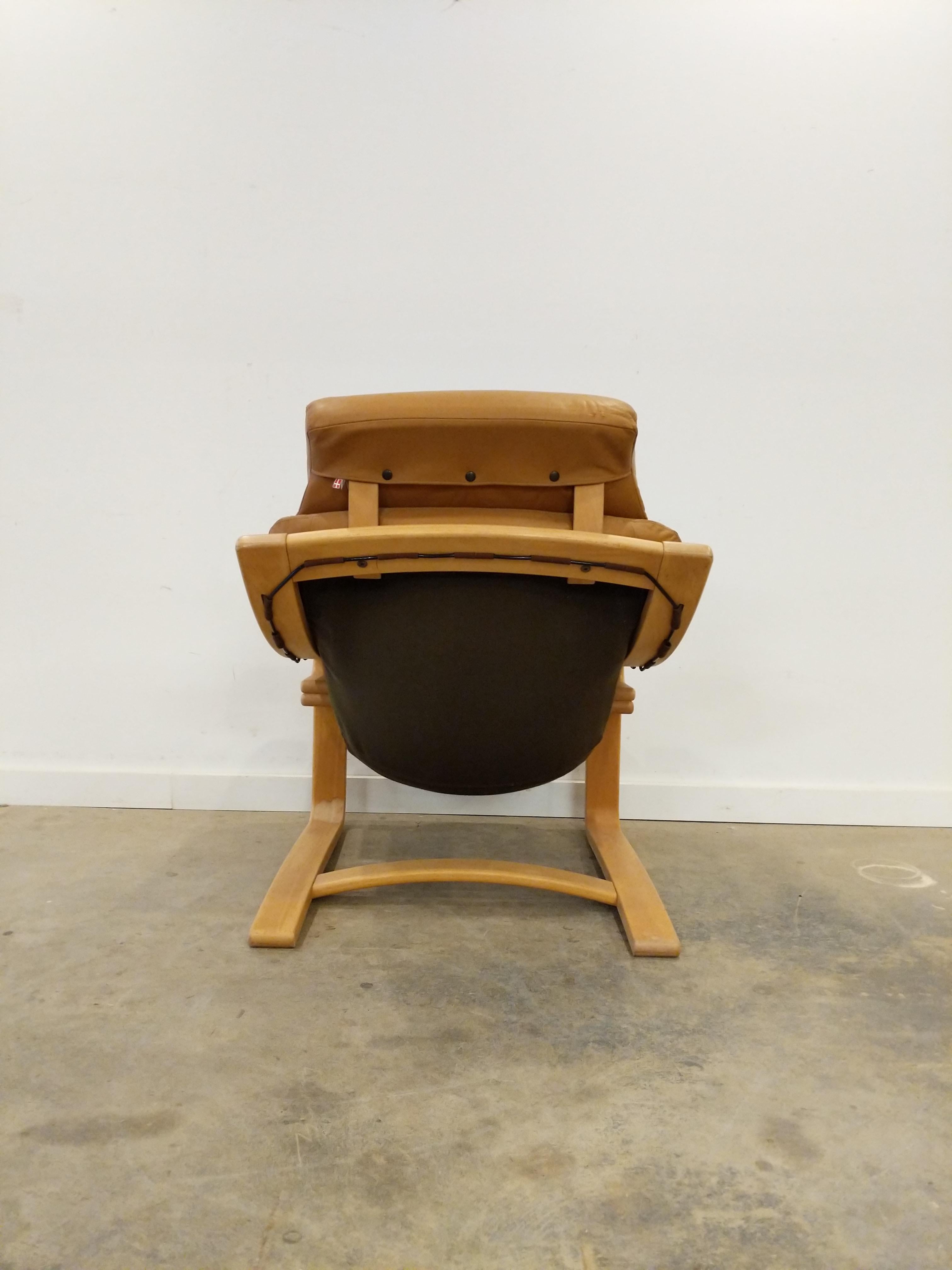 Mid-Century Modern Vintage Danish Modern Lounge Chair by Svend Skipper For Sale