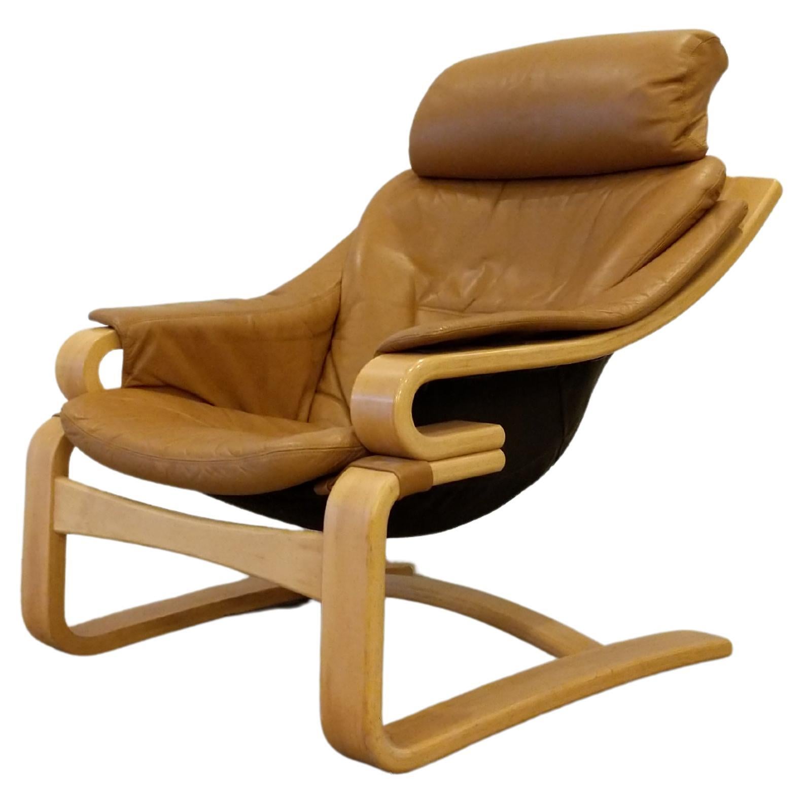 Vintage Danish Modern Lounge Chair by Svend Skipper For Sale