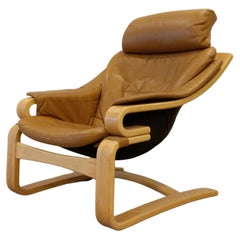 Fauteuil de salon danois moderne vintage par Svend Skipper