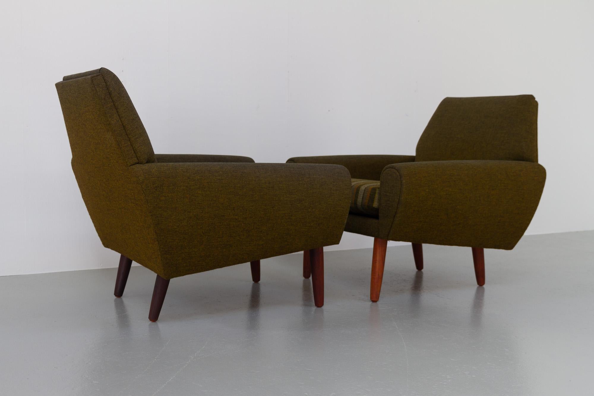 Vintage Danish Modern Lounge Chairs by Kurt Østervig for Ryesberg Møbler, 1960 In Good Condition For Sale In Asaa, DK