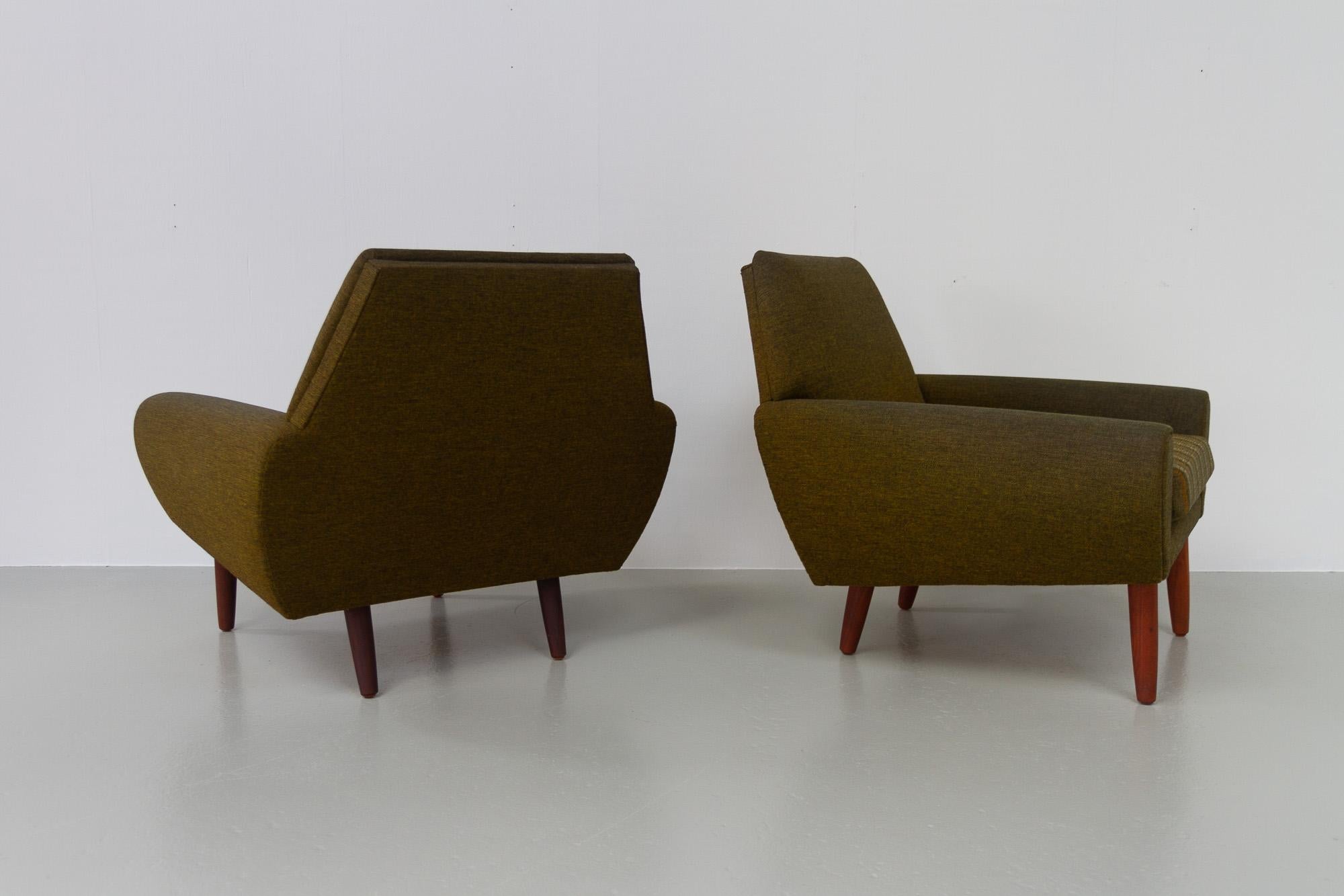 Wool Vintage Danish Modern Lounge Chairs by Kurt Østervig for Ryesberg Møbler, 1960 For Sale