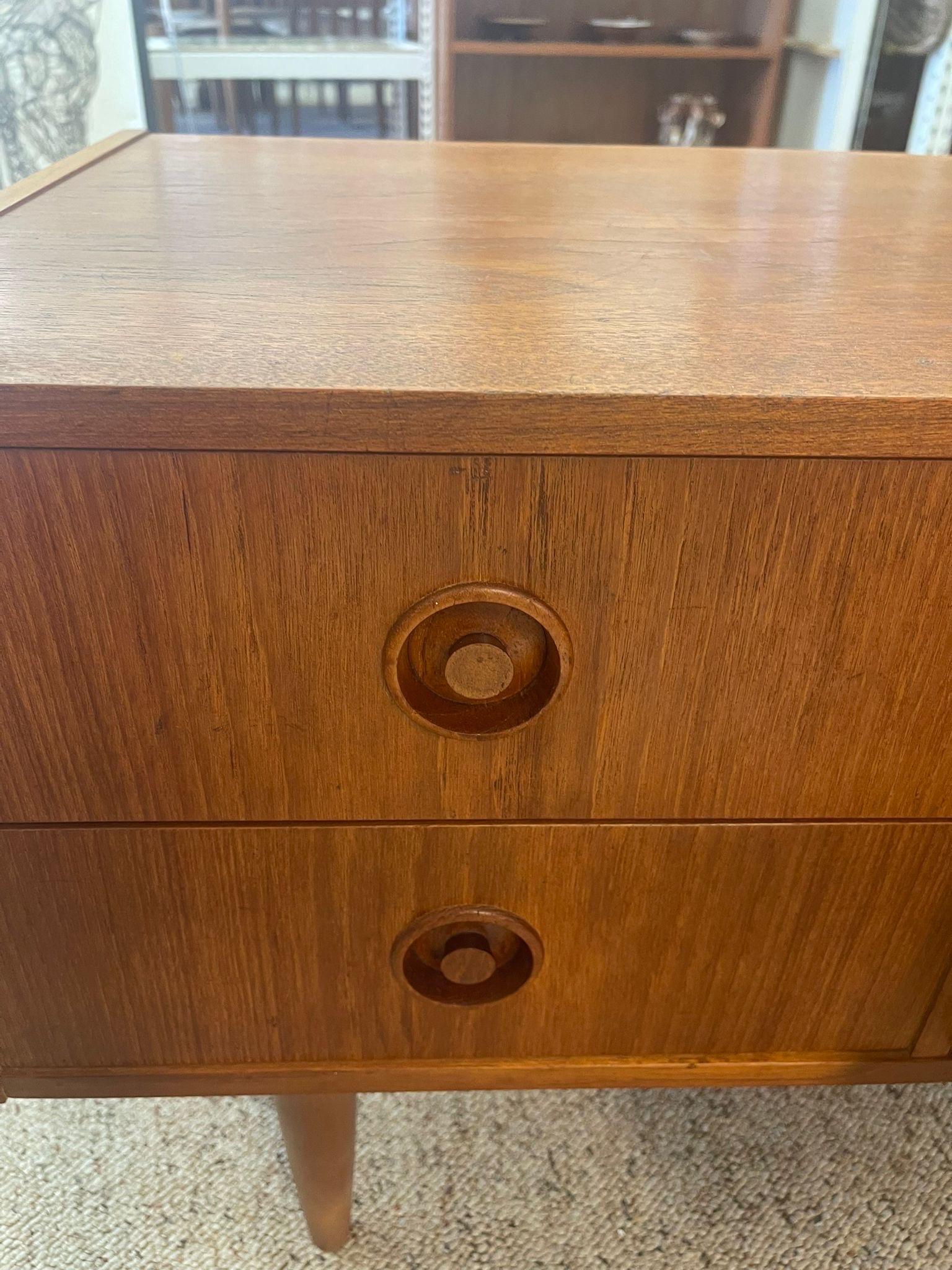 Vintage Danish Modern Low Profile Dresser In Good Condition For Sale In Seattle, WA