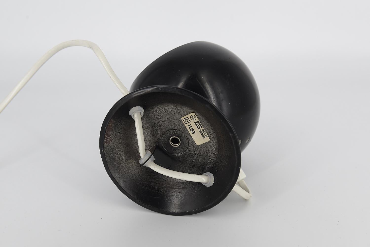 Lampe de bureau vintage magnétique danoise moderne mi-siècle moderne H.63, années 1960 en vente 2