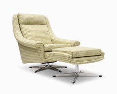 Vintage Danish Modern "Matador" Chair and Ottoman by Aage Christiansen