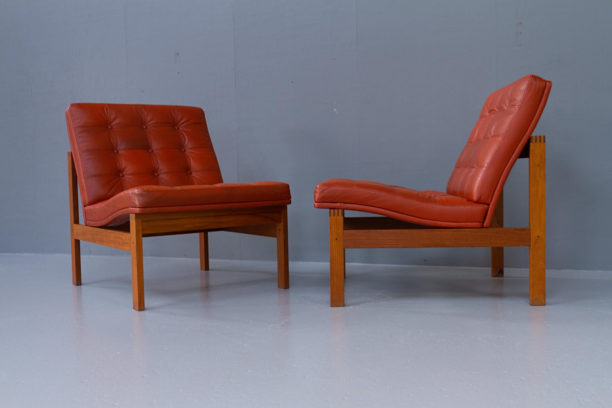 Vintage Danish Modern Moduline Lounge Chairs by Gjerløv-Knudsen & Lind, 1970s. 9
