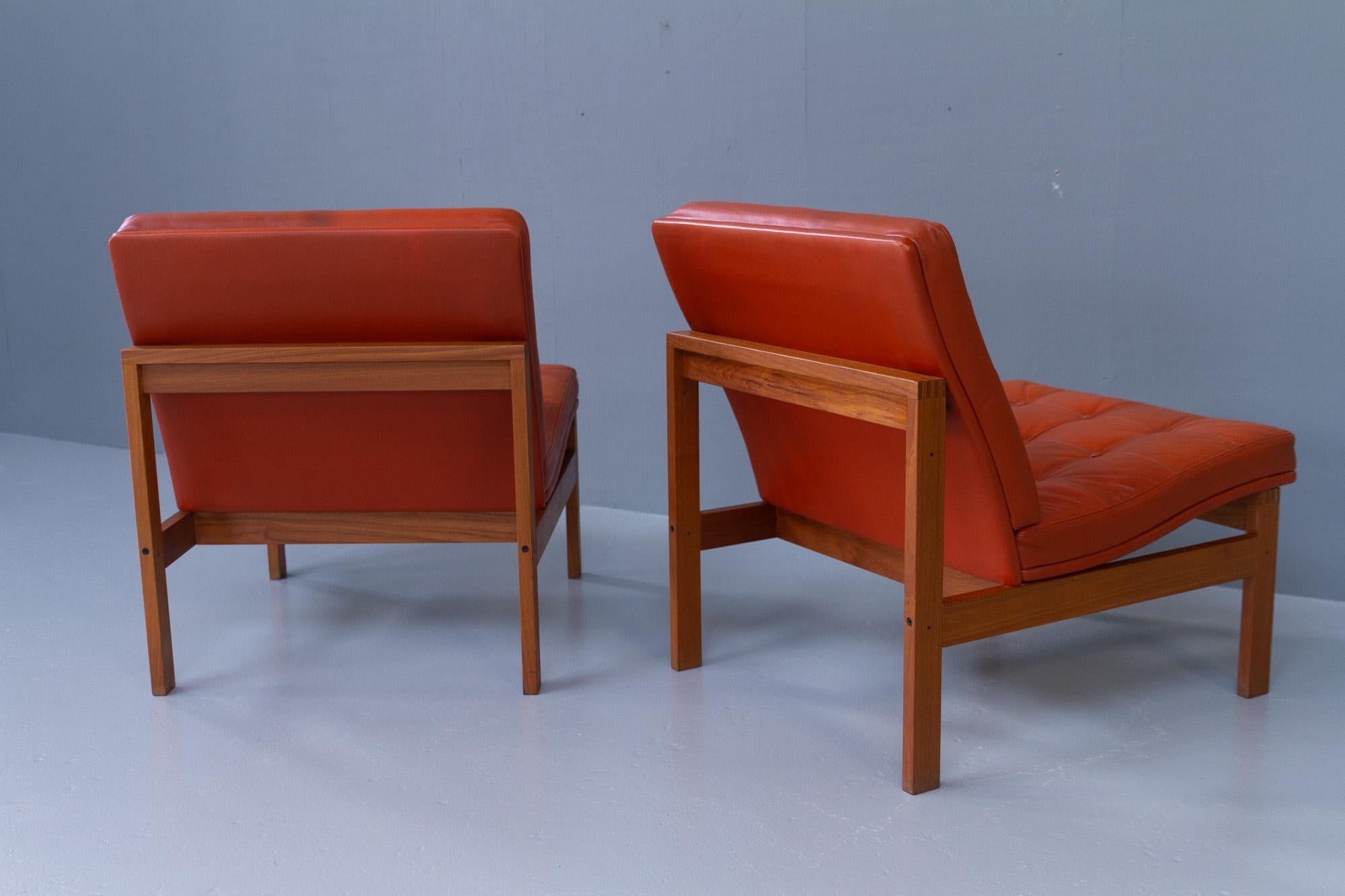 Vintage Danish Modern Moduline Lounge Chairs by Gjerløv-Knudsen & Lind, 1970s. 3
