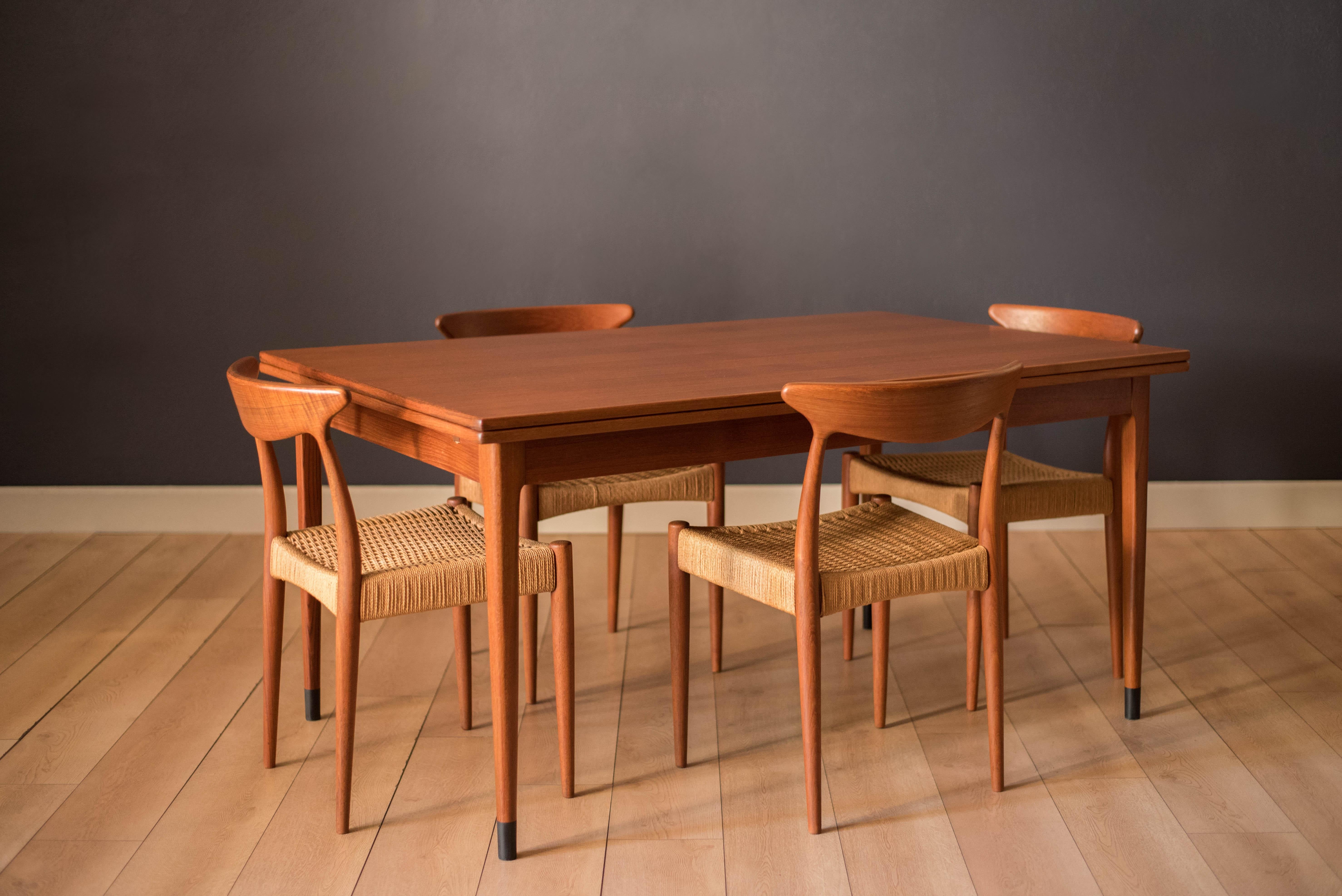 Scandinavian Modern Vintage Danish Modern Niels Otto Moller Teak Extension Dining Table