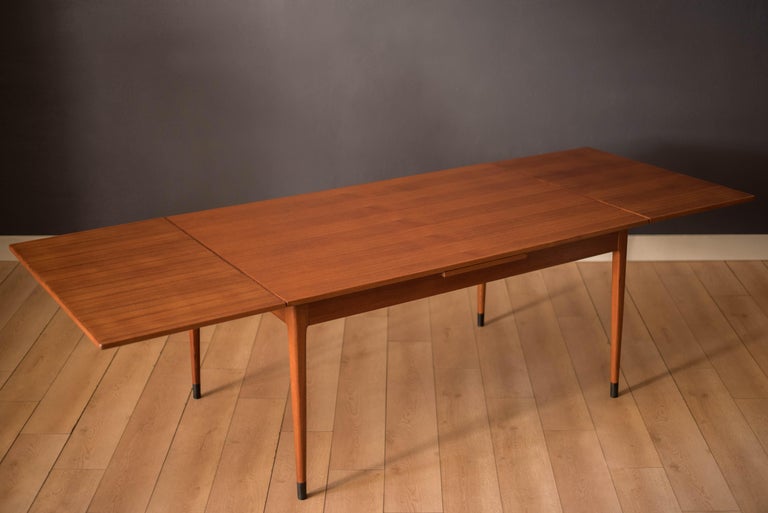 Vintage Danish Modern Niels Otto Moller Teak Extension Dining Table For Sale 2