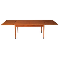 Table de salle à manger à rallonge danoise moderne vintage en teck Niels Otto Moller