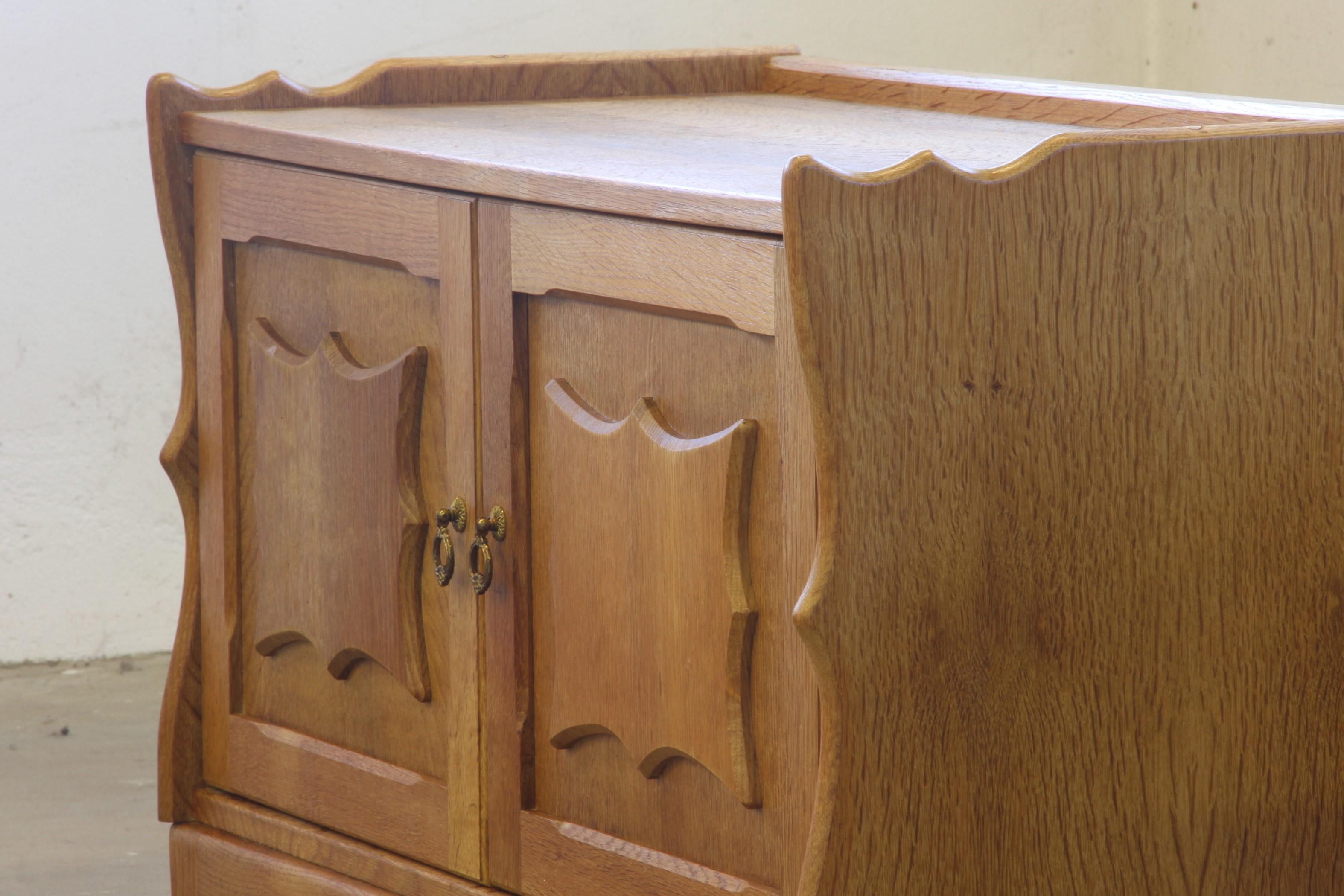 Vintage Danish Modern Oak Cabinets attributed Kjærnulf, 1960s. Set of 2 For Sale 2