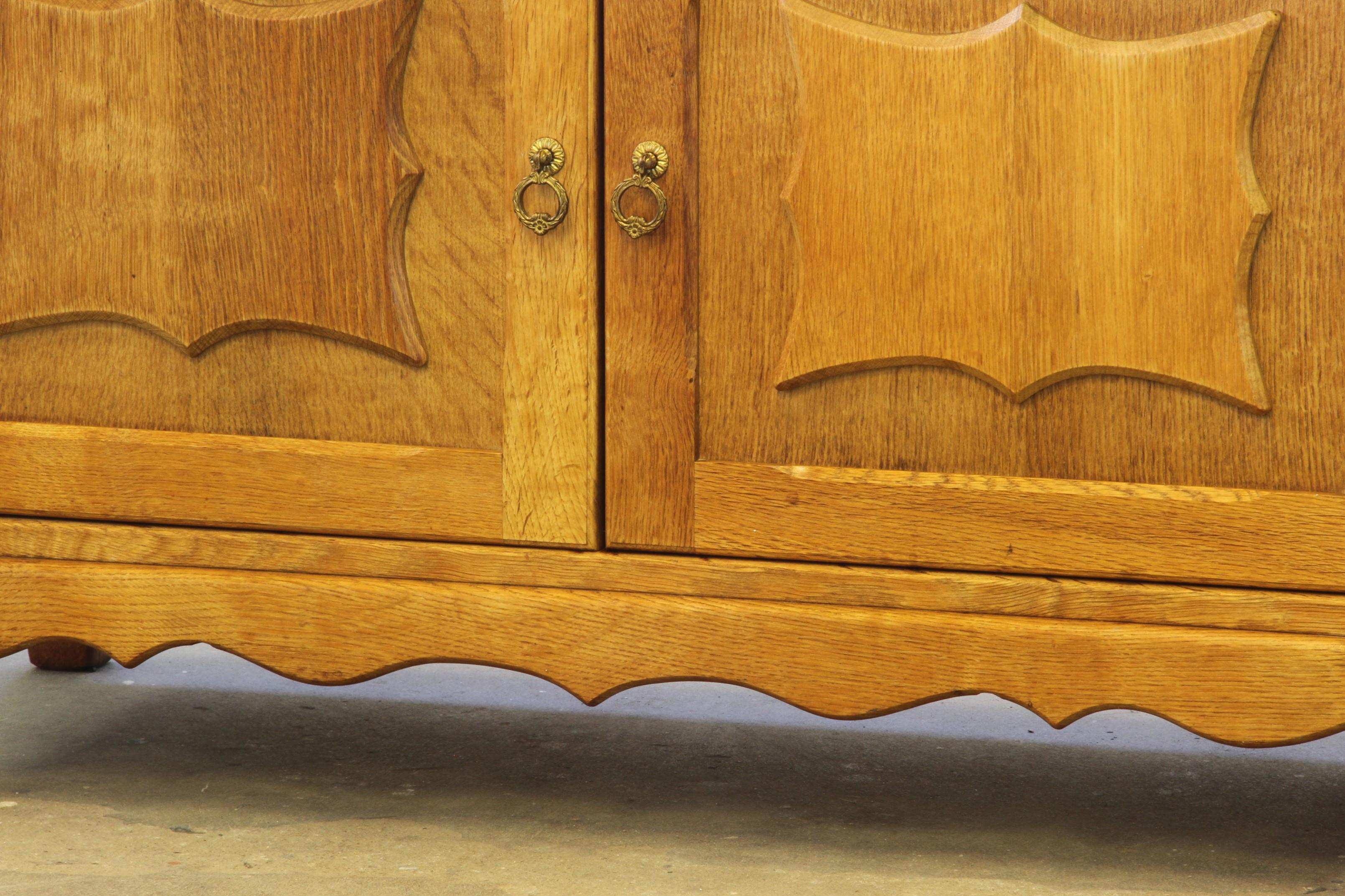 Vintage Danish Modern Oak Cabinets attributed Kjærnulf, 1960s. Set of 2 For Sale 4