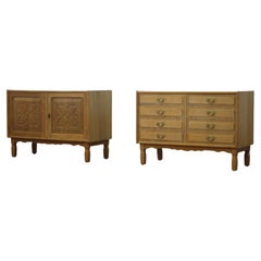 Vintage Danish Modern Oak Cabinets im Stil von Kjærnulf, 1960er Jahre. 2er-Set