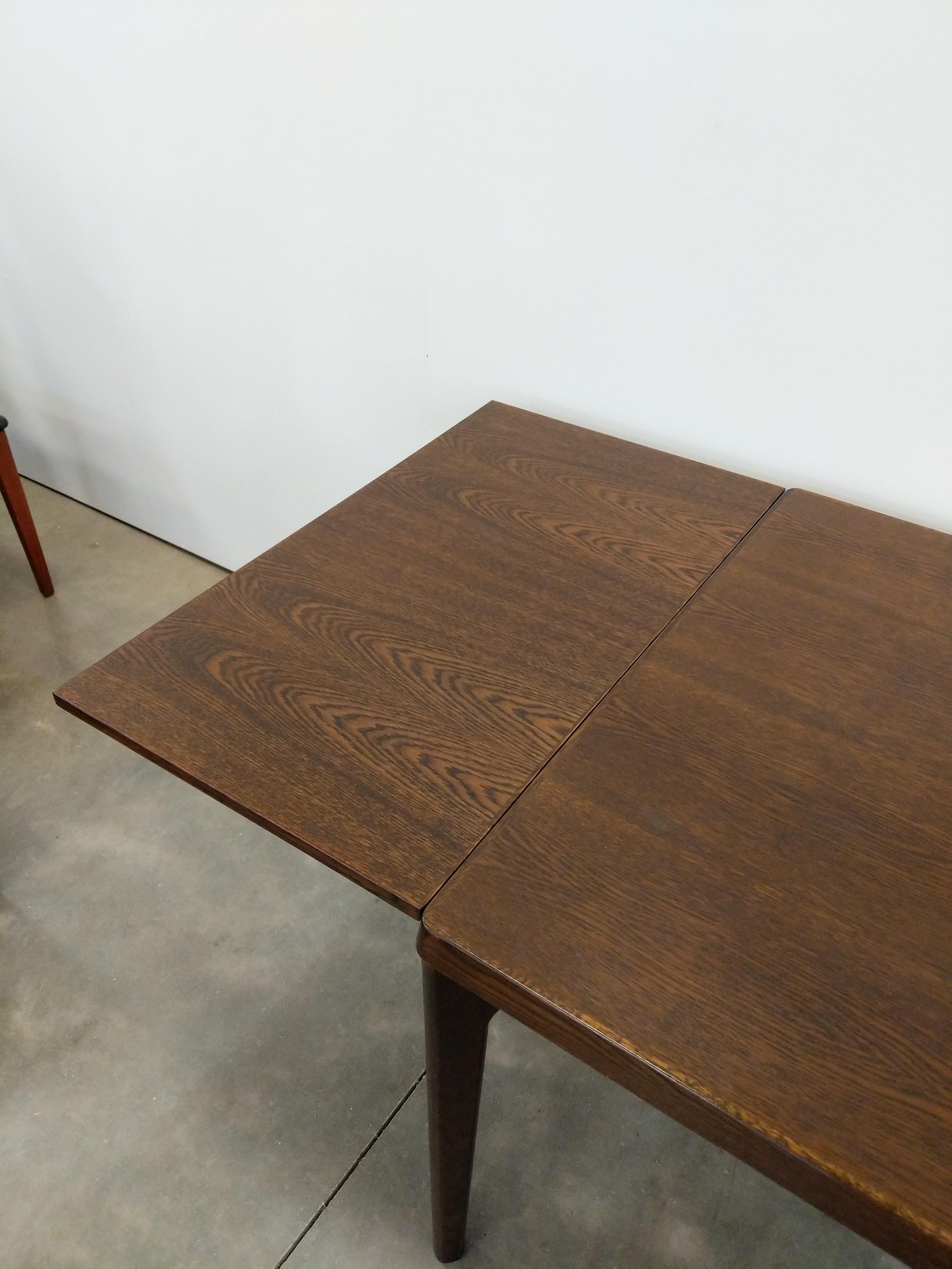 Vintage Danish Modern Oak Extendable Dining Table by Henning Kjaernulf 5