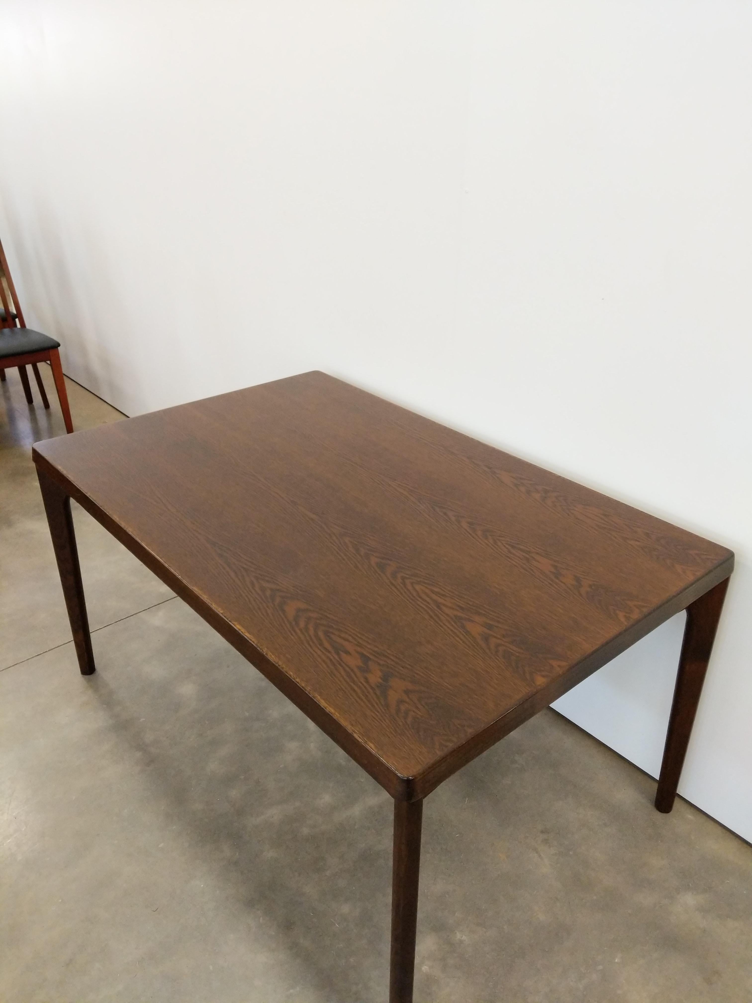 Mid-Century Modern Vintage Danish Modern Oak Extendable Dining Table by Henning Kjaernulf