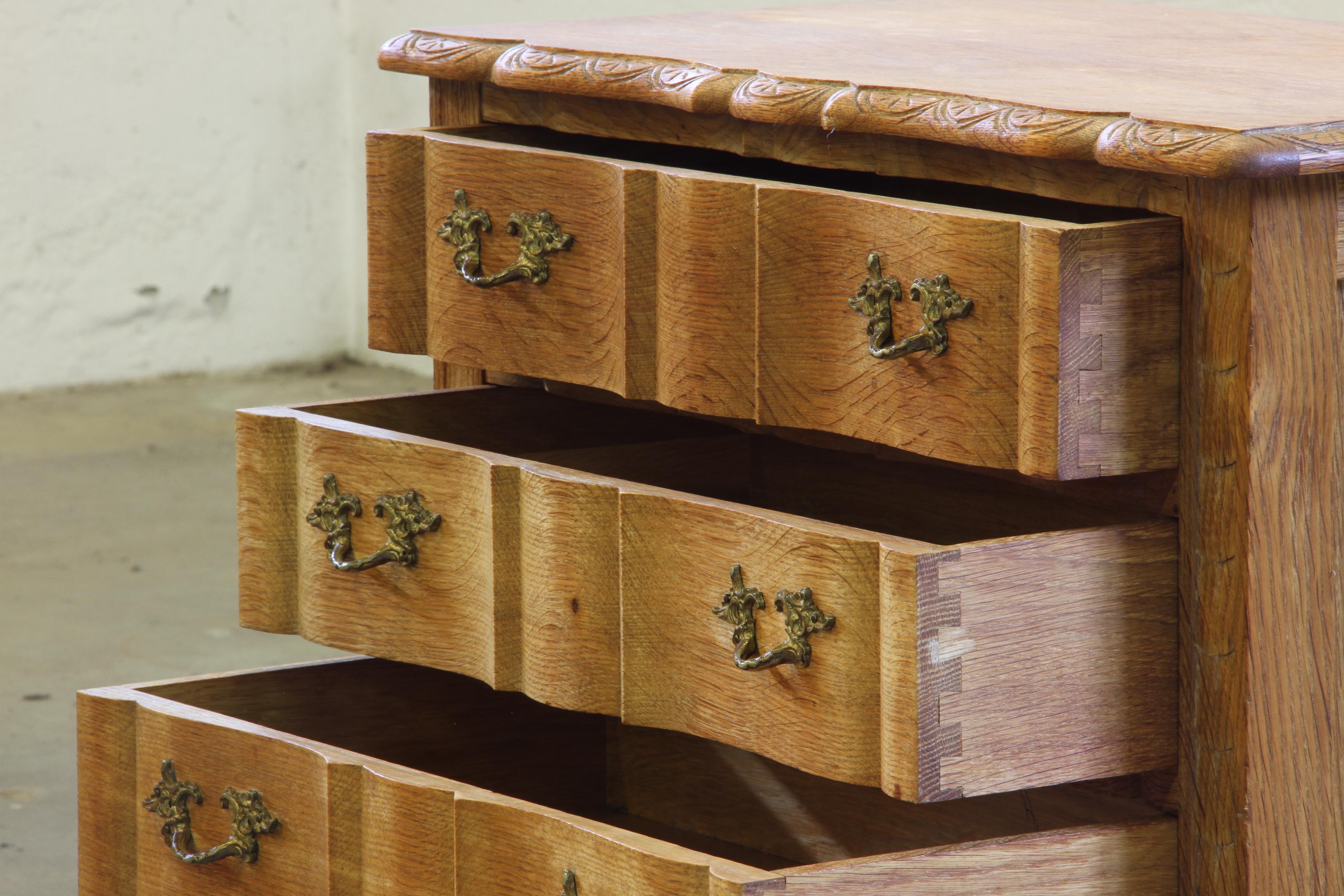Vintage Danish Modern Oak Nightstands in the style of Henning Kjærnulf, 1960s, S For Sale 7