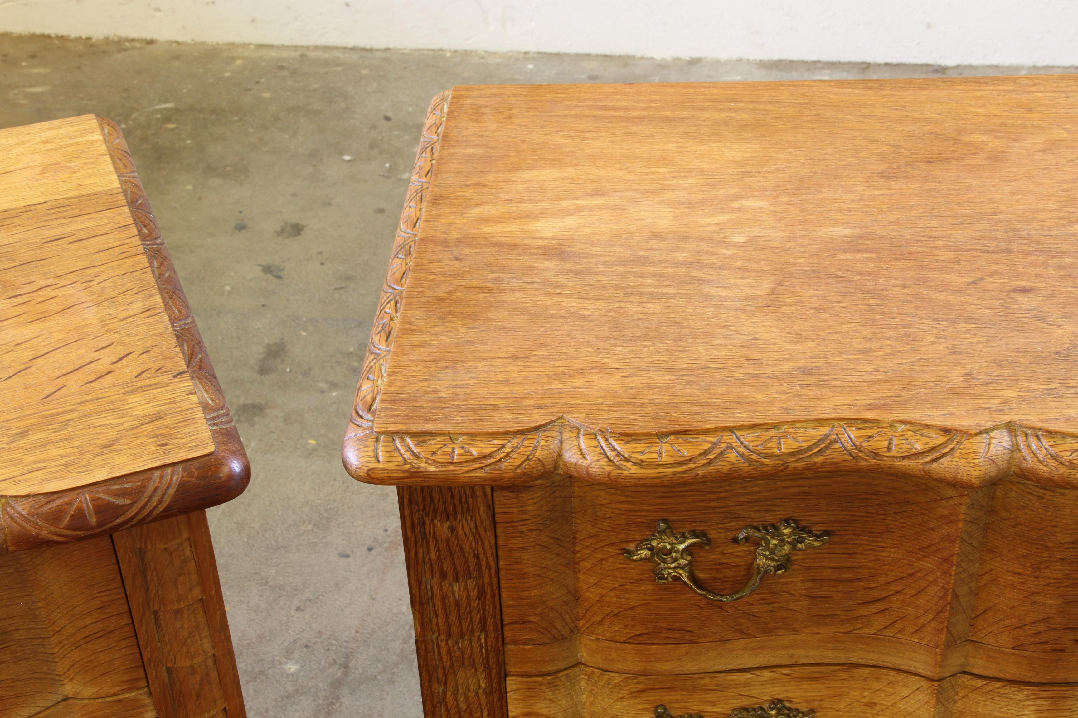 Vintage Danish Modern Oak Nightstands in the style of Henning Kjærnulf, 1960s, S For Sale 13