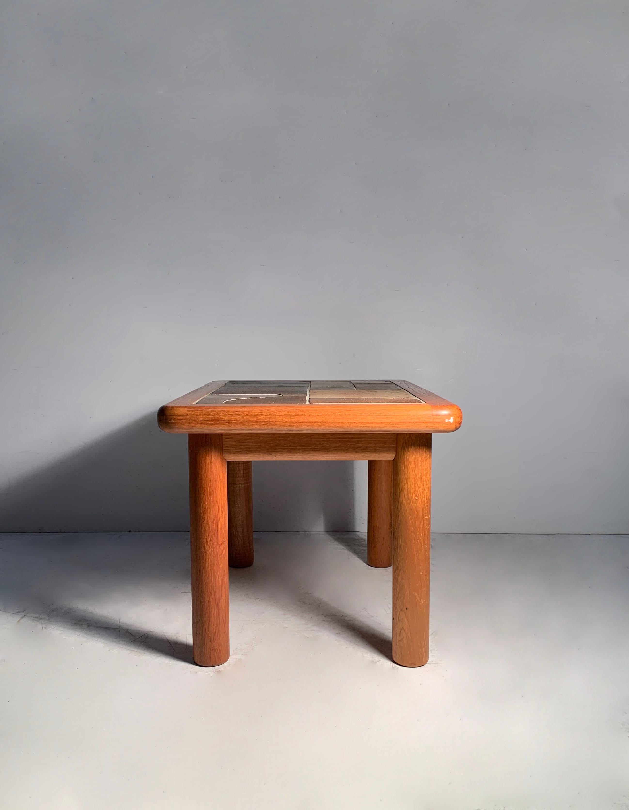 Vintage Danish Modern Pair of Ceramic End Side Tables by Sallingboe In Good Condition In Chicago, IL