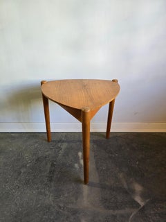 Vintage Danish Modern Reversible Top Stool / Coffee Table – Scandinavian Teak Si