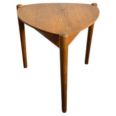 Vintage Danish Modern Reversible Top Stool / Coffee Table – Scandinavian Teak Si