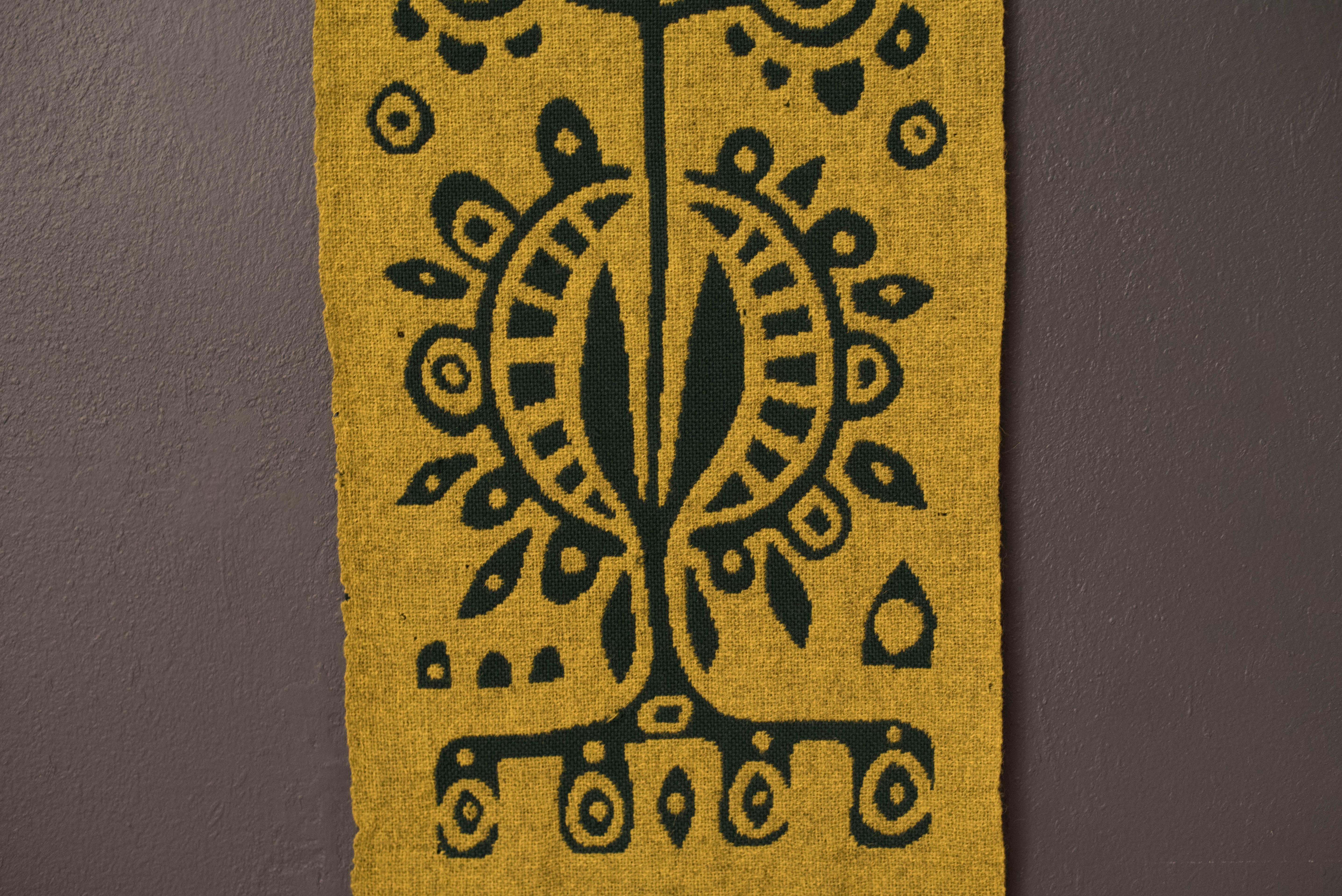 Vintage Scandinavian Reversible Wall Hanging Textile Tapestry 5
