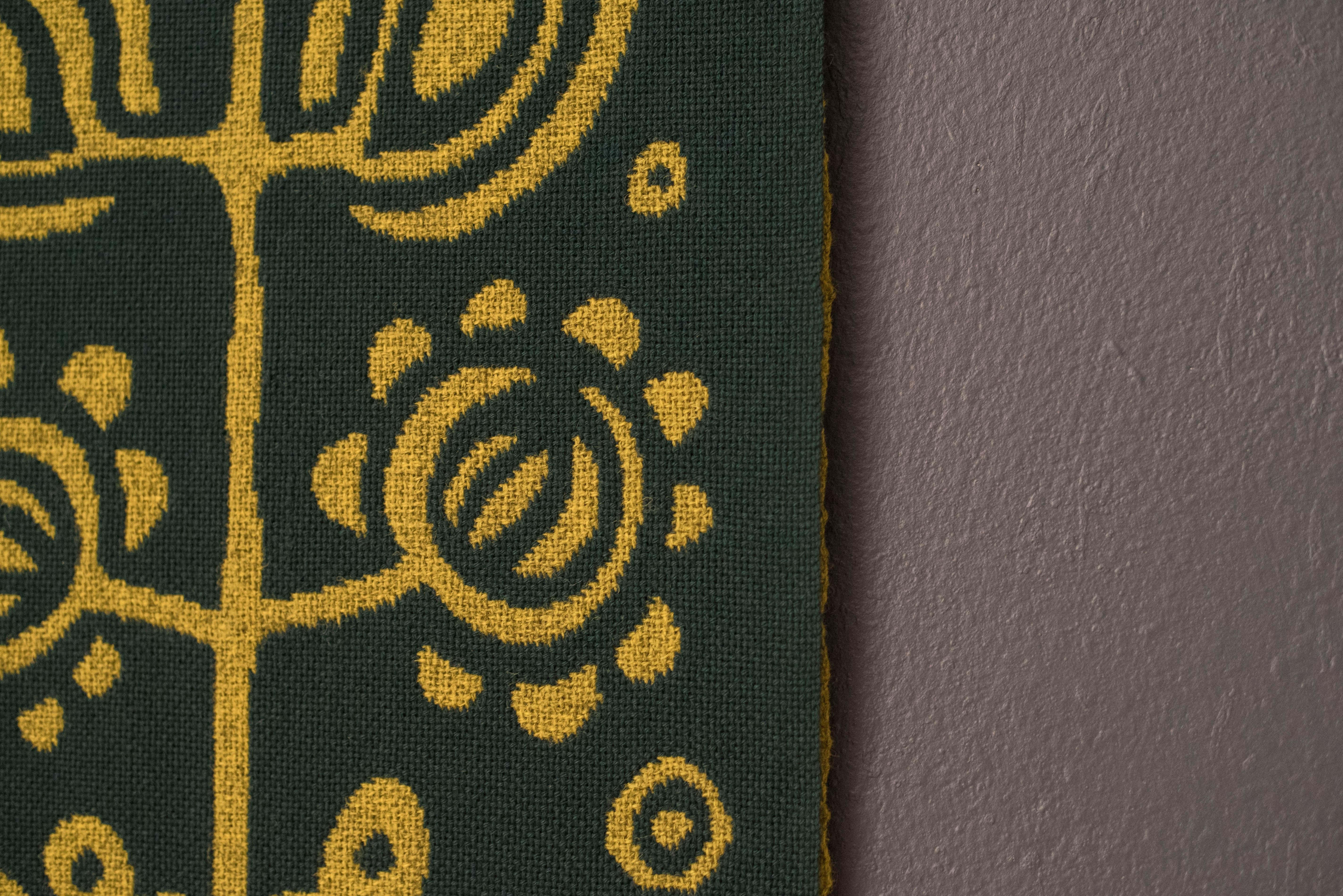 Wool Vintage Scandinavian Reversible Wall Hanging Textile Tapestry