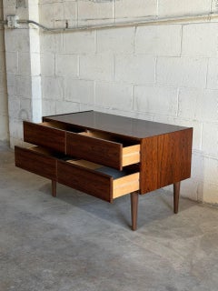 Vintage Danish Modern Rosewood 4 Drawer Dresser Chest Mid Century Cabinet