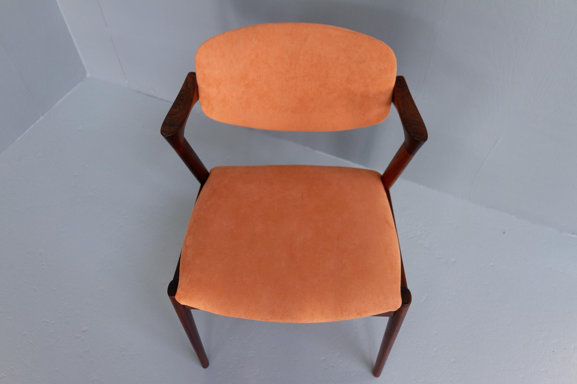 Dänischer moderner Vintage-Stuhl aus Rosenholz Modell 42 von Kai Kristiansen, 1960er Jahre im Angebot 5