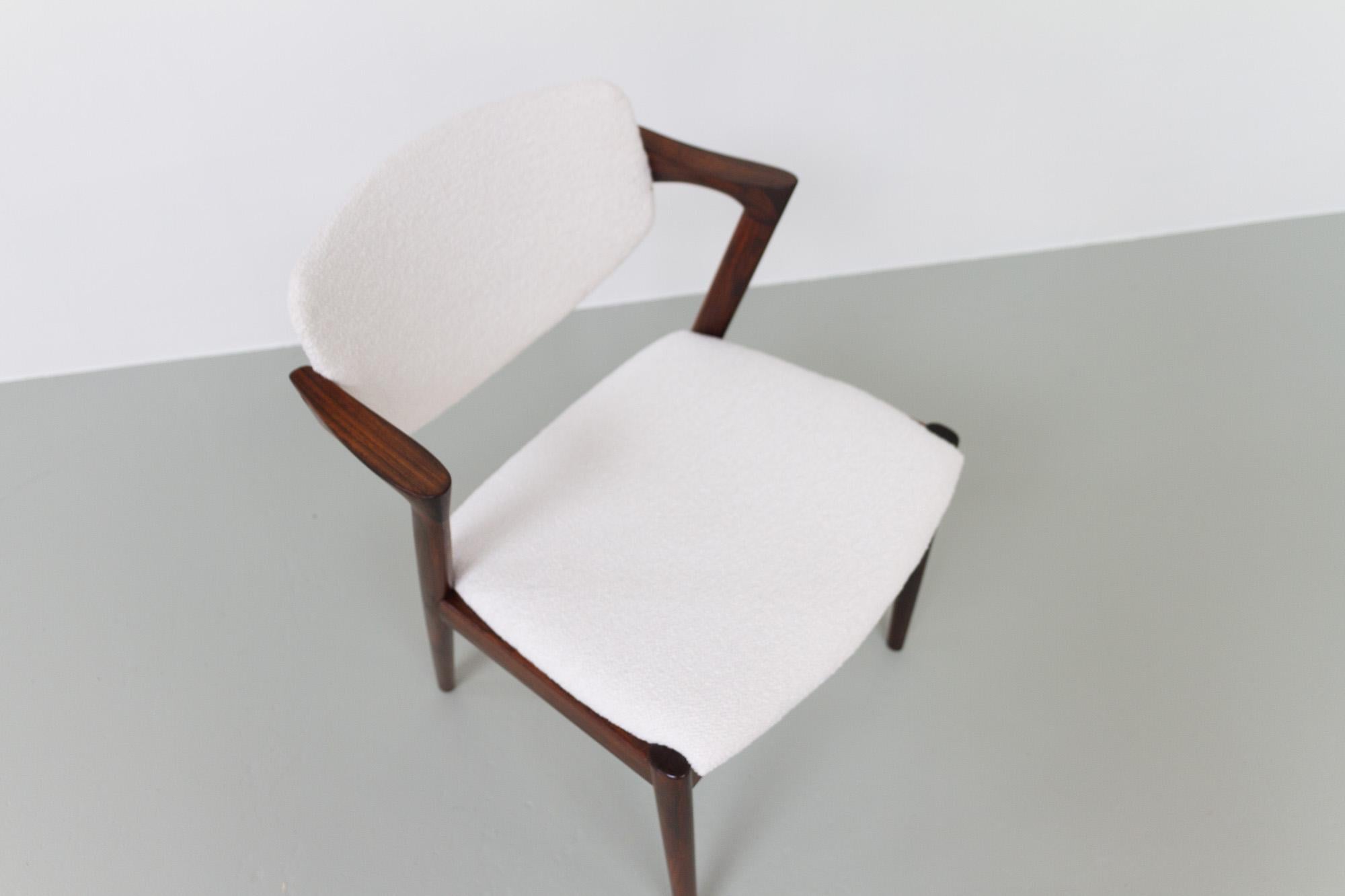 Dänischer moderner Vintage-Stuhl aus Rosenholz Modell 42 von Kai Kristiansen, 1960er Jahre im Angebot 4