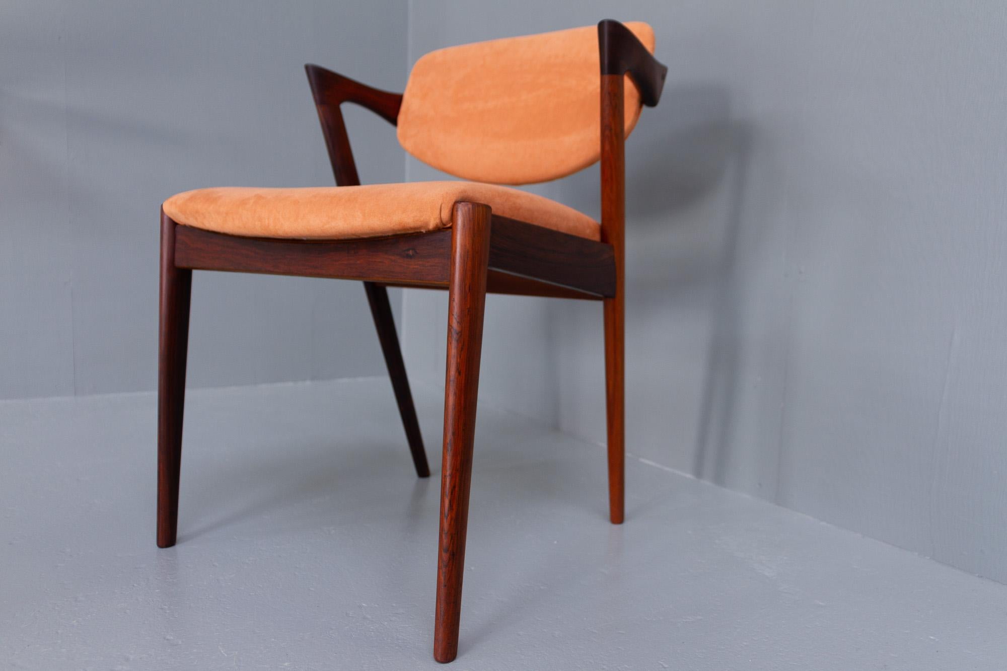 Vintage Danish Modern Rosewood Chair Model 42 by Kai Kristiansen, 1960s 6