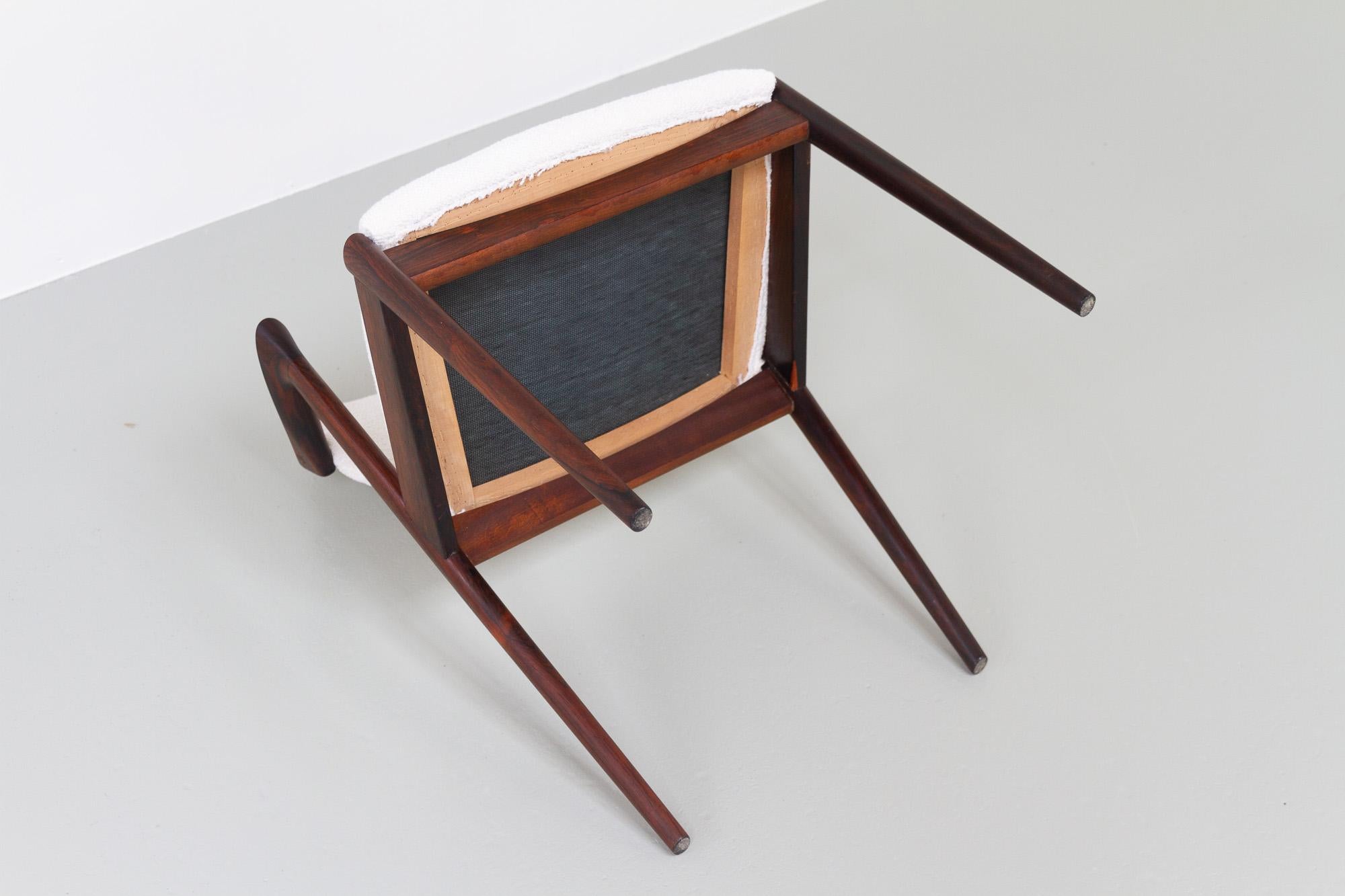 Dänischer moderner Vintage-Stuhl aus Rosenholz Modell 42 von Kai Kristiansen, 1960er Jahre im Angebot 7