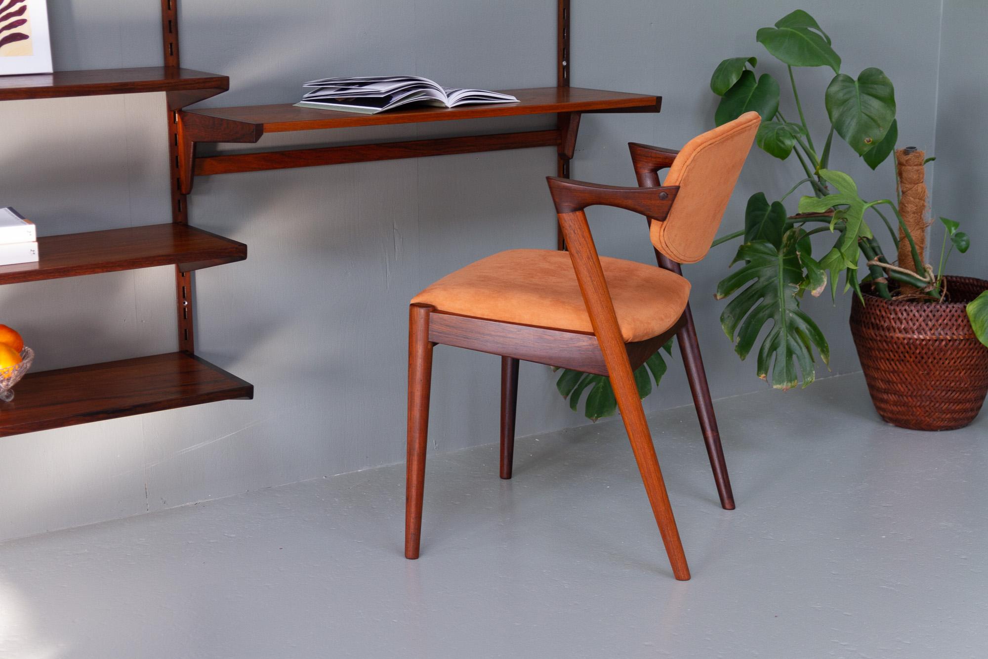 Vintage Danish Modern Rosewood Chair Model 42 by Kai Kristiansen, 1960s For Sale 12