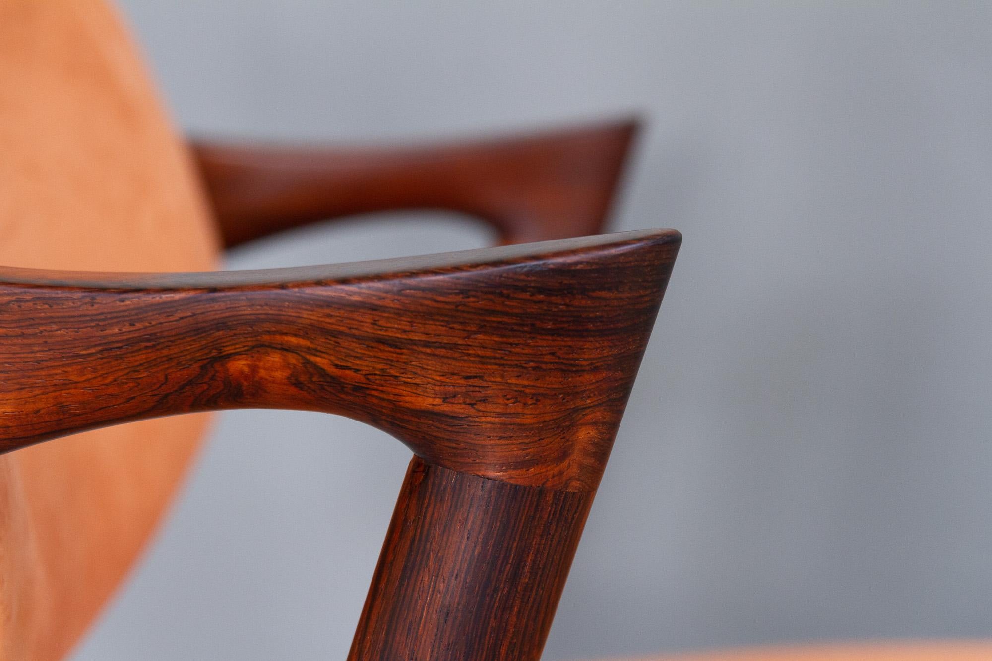 Mid-20th Century Vintage Danish Modern Rosewood Chair Model 42 by Kai Kristiansen, 1960s For Sale