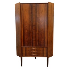 Vintage Danish Modern Rosewood Corner Cabinet